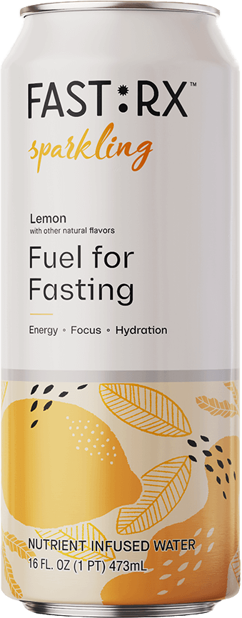 FAST:RX Sparkling Meyer Lemon Zero Sugar Keto drink Hydrating fasting water transparent